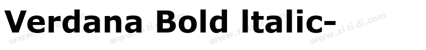 Verdana Bold ltalic字体转换 Verdana Bold ltalic字体转换